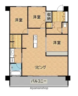 サーパス附属中前【309号室】の間取り