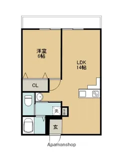 ハイムフェアウィンド【305号室】の間取り