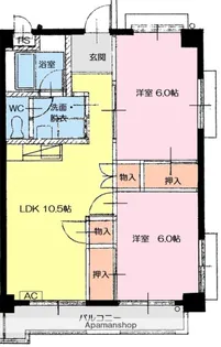 ラカ・オリノ【1階】の間取り