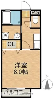 セジュールK B棟【109号室】の間取り