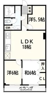マンション太陽【2階】の間取り