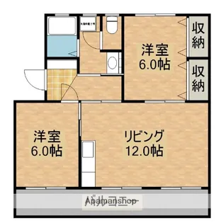 清水コーポ(東大淀)【4階】の間取り