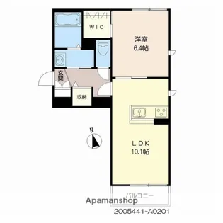 トップスターコート宮崎A棟【201号室】の間取り