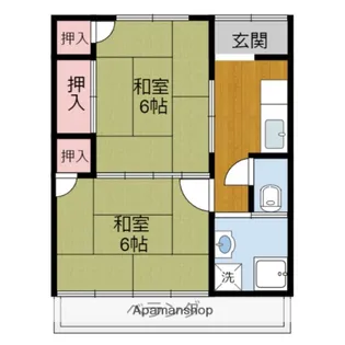 つるみ荘【105号室】の間取り