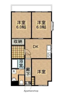 サンライズビル【301号室】の間取り