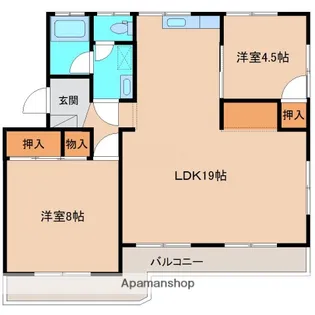 布施ビル【101号室】の間取り