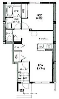 PREMOS A棟【103号室】の間取り