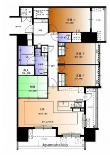 オーヴィジョン柳丸【8階号室】の間取り