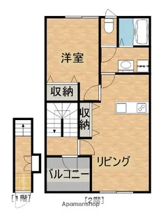 PLUM VILLAGE B棟【201号室】の間取り