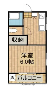 河井田コーポ【205号室】の間取り