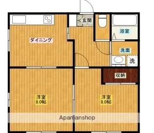 桜アパート【202号室】の間取り