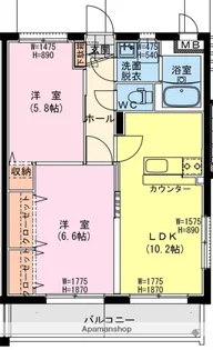 コト パレス【3階】の間取り