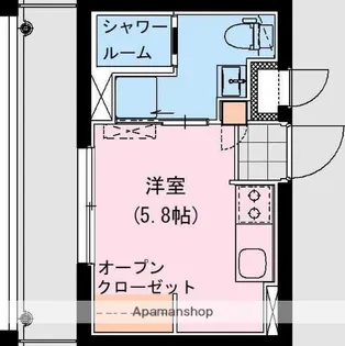 THE ROCK APT【106号室】の間取り