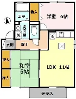 フモト・ブラッサム Ⅰ棟【1階】の間取り