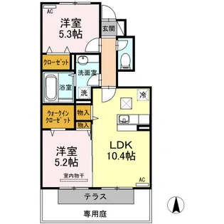 ヴィラ・マリアン【1階】の間取り