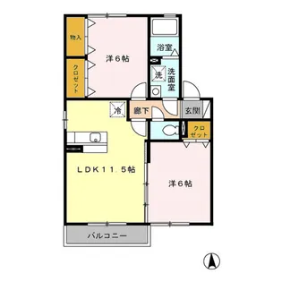 セゾングランモア【2階】の間取り