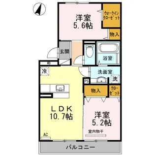 ベルヴュー A棟【2階】の間取り