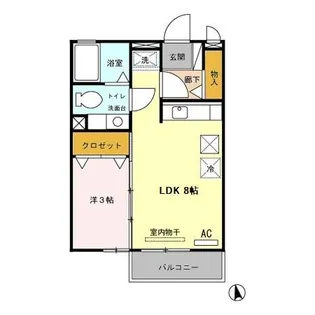 エランビタールNAKANISHI Ⅲ棟【110号室】の間取り