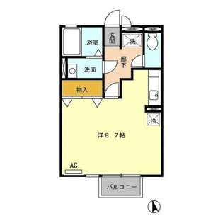 ユニヴェール白山【2階】の間取り