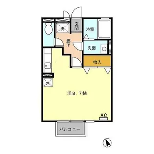 ユニヴェール白山【2階】の間取り