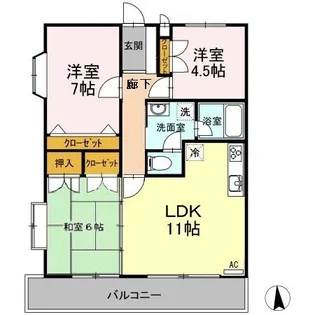 ラーバンハイツ【4階】の間取り