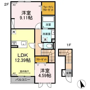 ガーデンリーフ平和台 A棟【203号室】の間取り
