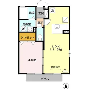 ルミエール【1階】の間取り