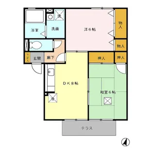ル・シエージュ【1階】の間取り