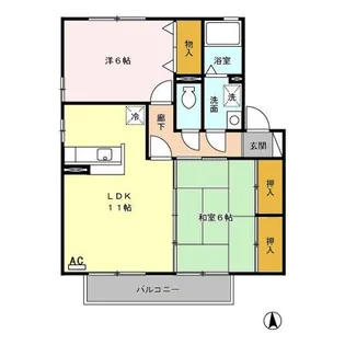 セピアコート A棟【2階】の間取り