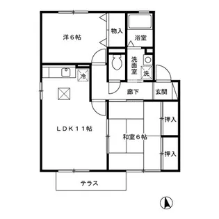 フモト・ブラッサム II棟【1階】の間取り