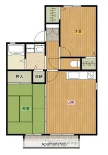 セジュールヒダカⅡ【2階】の間取り