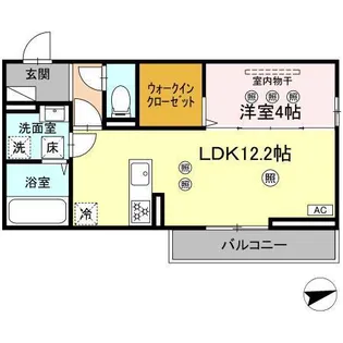DーRESENAKJ【1階】の間取り
