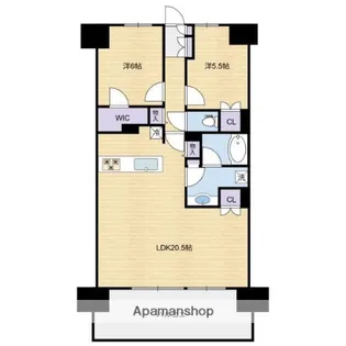 レーベン宮崎 ONE TOWER【1903号室】の間取り