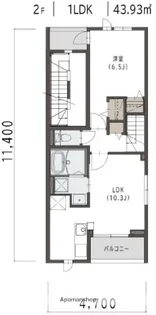 マリベール ラ メール【2階】の間取り