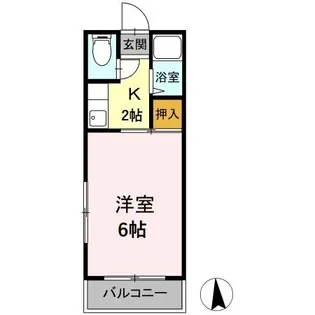 コーポ・ラヴィアンローズ【111号室】の間取り