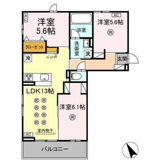 リバーサイドベース【2階】の間取り