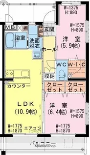 トレジャー ビルド【101号室】の間取り