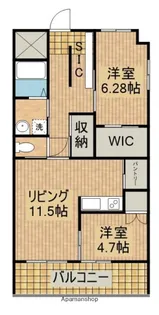 ディアコート新栄【8階】の間取り