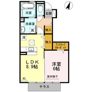 メルヴェーユ A【1階】の間取り