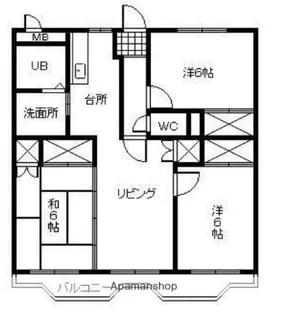 ブライトネス天神Ⅰ【102号室】の間取り