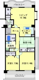 プレッソ城ヶ崎壱番館【4階】の間取り