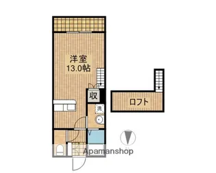 ロフトハウスナガトモ【105号室】の間取り