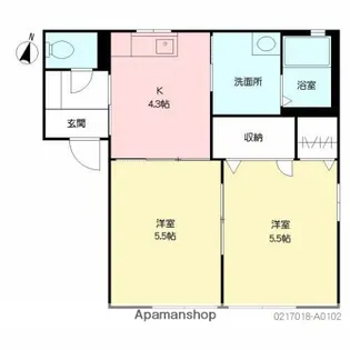 シャルムメゾン【1階】の間取り