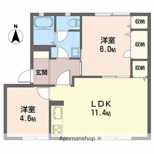 フレグランスひろせ【A103号室】の間取り