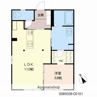 セフィラヒロセ【C101号室】の間取り