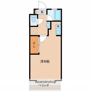 リバティハウス【111号室】の間取り
