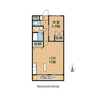 シャンテ一の宮【2階】の間取り