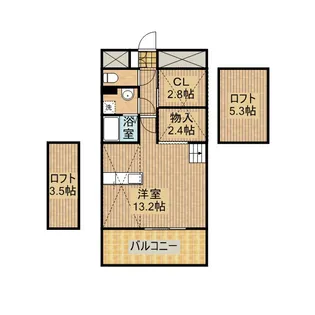 1Rの間取り画像