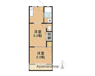 マンション清光【405号室】の間取り