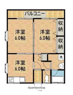 高妻コーポ【1階】の間取り